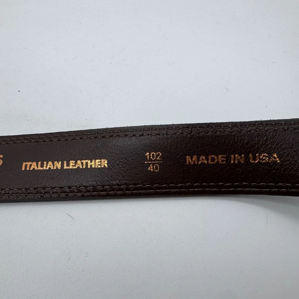 Allen Edmonds 1019530 Suede Dress Belt‎ Denim Blue 40 Belt Crafted in USA